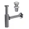 MOON PARLAK KROM SİFON - ELİXİR PUP UPLI - (TAŞMA DELİKLİ) (MAX. 250 mm)
