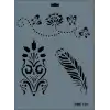 Rich New Seri N-119 Stencil 35x25 cm