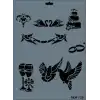 Rich New Seri N-129 Stencil 35x25 cm