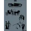 Rich New Seri N-148 Stencil 35x25 cm