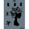 Rich New Seri N-191 Stencil 35x25 cm