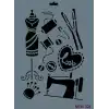 Rich New Seri N-324 Stencil 35x25 cm