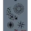 Rich New Seri N-343 Stencil 35x25 cm