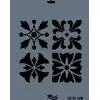 Rich New Seri N-348 Stencil 35x25 cm