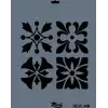 Rich New Seri N-348 Stencil 35x25 cm