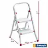 Saraylı Pratik Metal Merdiven Beyaz 2 Basamaklı
