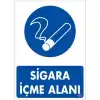 Sigara İçme Alanı Uyarı Levhassı 25x35 KOD: 450