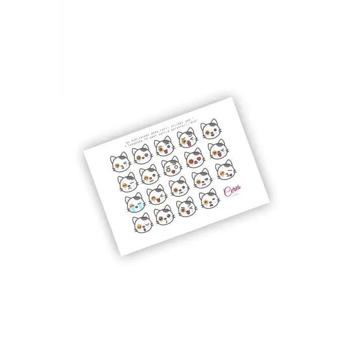 Cat Emoji Sticker Kedi Etiket (2cm)