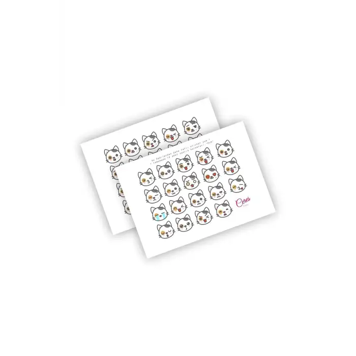 Cat Emoji Sticker Kedi Etiket (2cm)