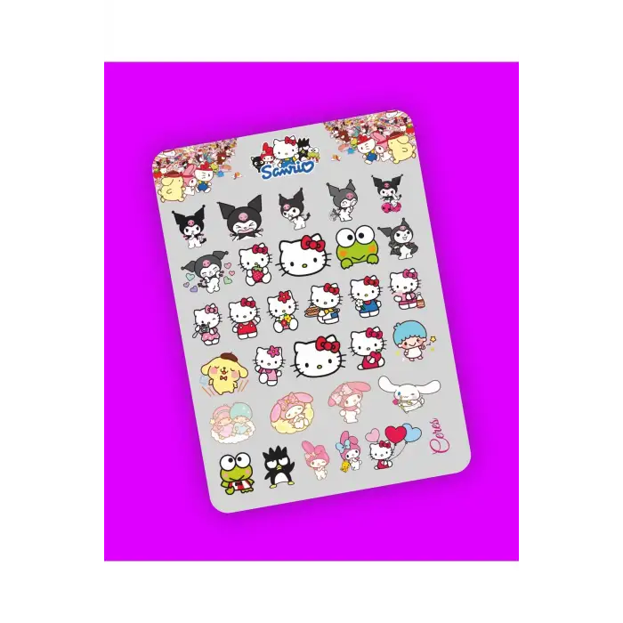 Sanrio Karışık Sticker Set Etiket A5 (13x18) 30 Etiket