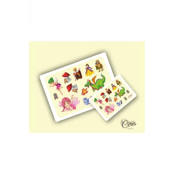 Fairytale Etiket Sticker 46 Adet Etiket 4 Sayfa 9x13cm