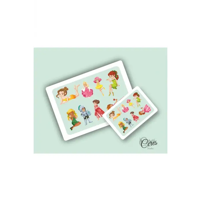 Fairytale Etiket Sticker 46 Adet Etiket 4 Sayfa 9x13cm