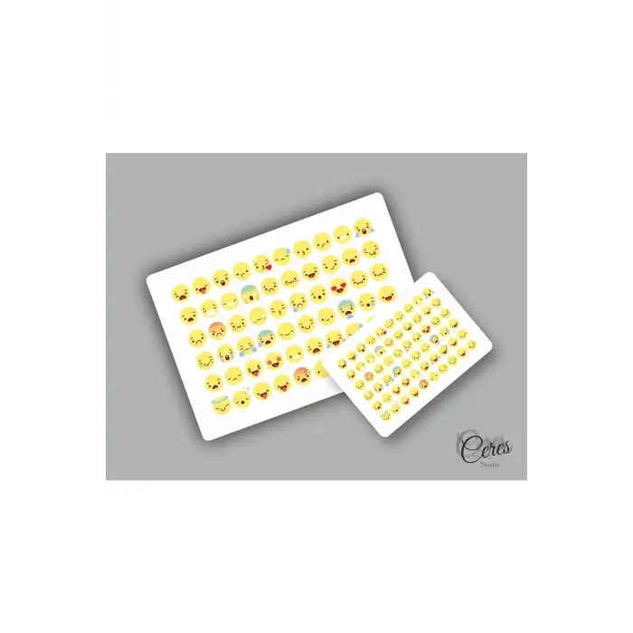 Emoji Etiket Sticker 120 Adet Emoji Etiket 2 Sayfa A5