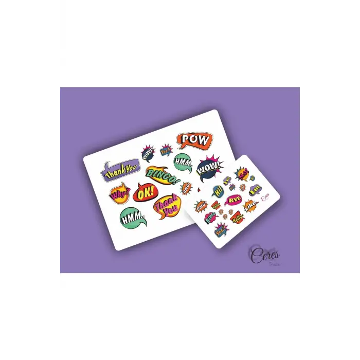 Omg Thank You Vb... 30 Adet Etiket 2 Sayfa 9x13cm