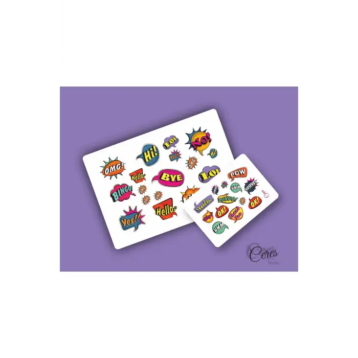 Omg Thank You Vb... 30 Adet Etiket 2 Sayfa 9x13cm