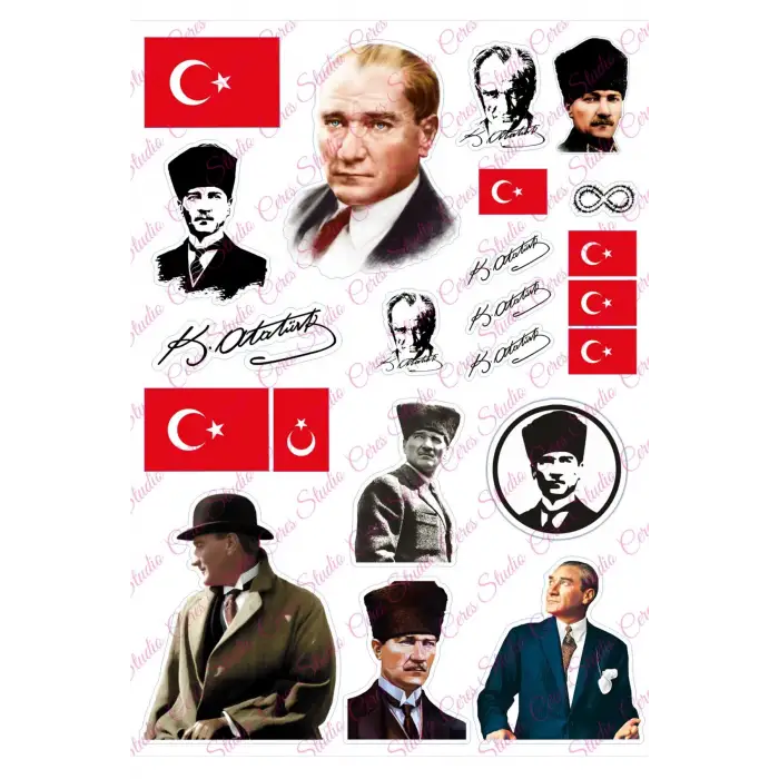 23 Nisan 19 Mayıs 30 Ağustos 29 Ekim Atatürk Cumhuriyet Çıkartmaları | Etiket | Sticker