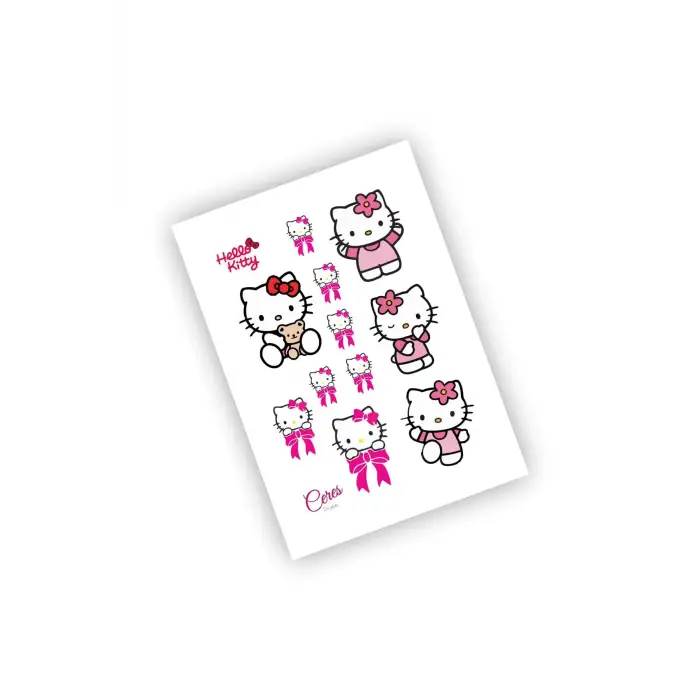 Hello Kitty Sanrio Karışık Sticker Set Etiket 4 Sayfa 70 Etiket