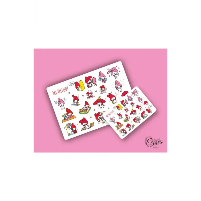 My Melody Sanrio Hello Kitty Sticker Etiket 2 Sayfa 40 Etiket