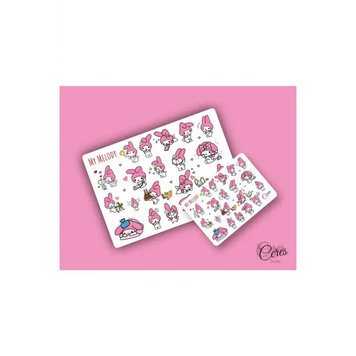 My Melody Sanrio Hello Kitty Sticker Etiket 2 Sayfa 40 Etiket