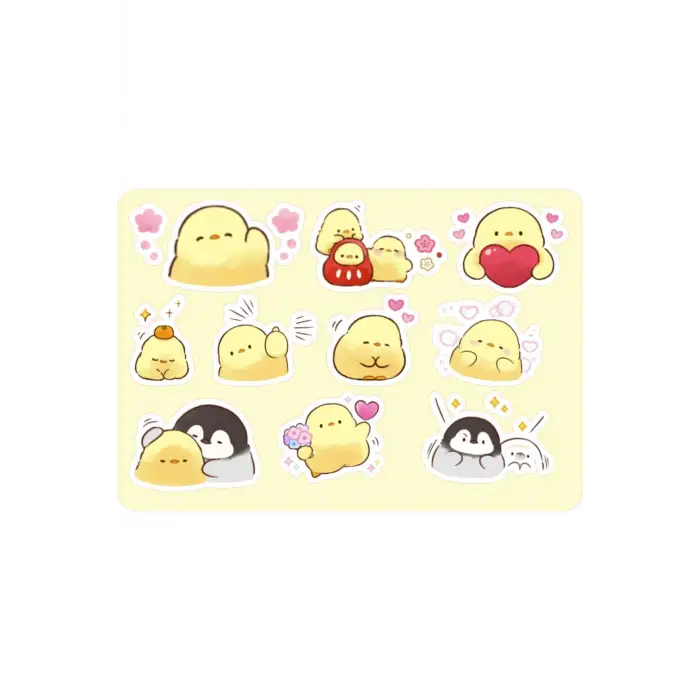 Chicky Sticker Etiket 3 Sayfa 31 Adet Etiket - Sarı Civciv