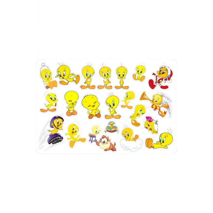 Tweety Sticker Etiket 2 Aynı Sayfa Toplam 64 Adet Etiket