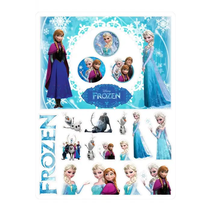 Elsa Frozen Sticker Etiket 2 Sayfa Etiket (A5)