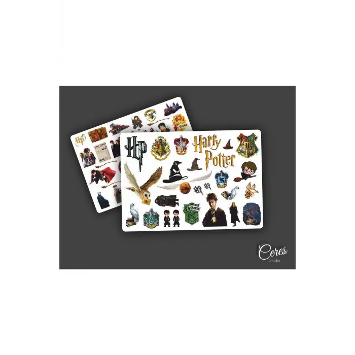 Harry Potter Sticker 2-5cm Arası 2 Sayfa 54 Adet Etiket