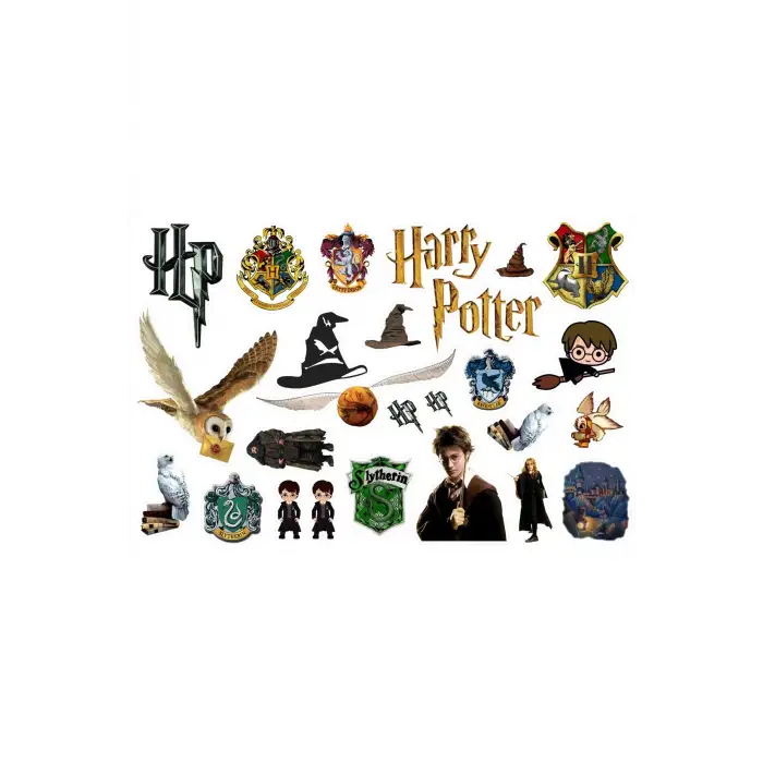 Harry Potter Sticker 2-5cm Arası 2 Sayfa 54 Adet Etiket
