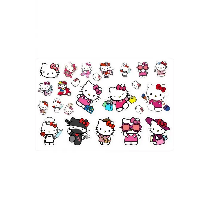 Mini Sanrio Hello Kitty Sticker Seti 4 Parça 56 Adet Etiket