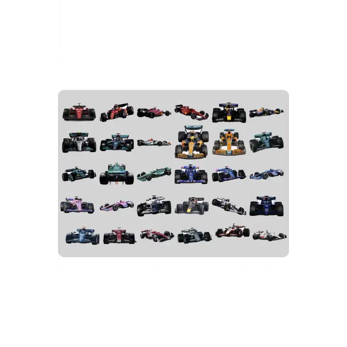 F1 Formula Sticker Etiket 2 Sayfa 60 Adet Etiket