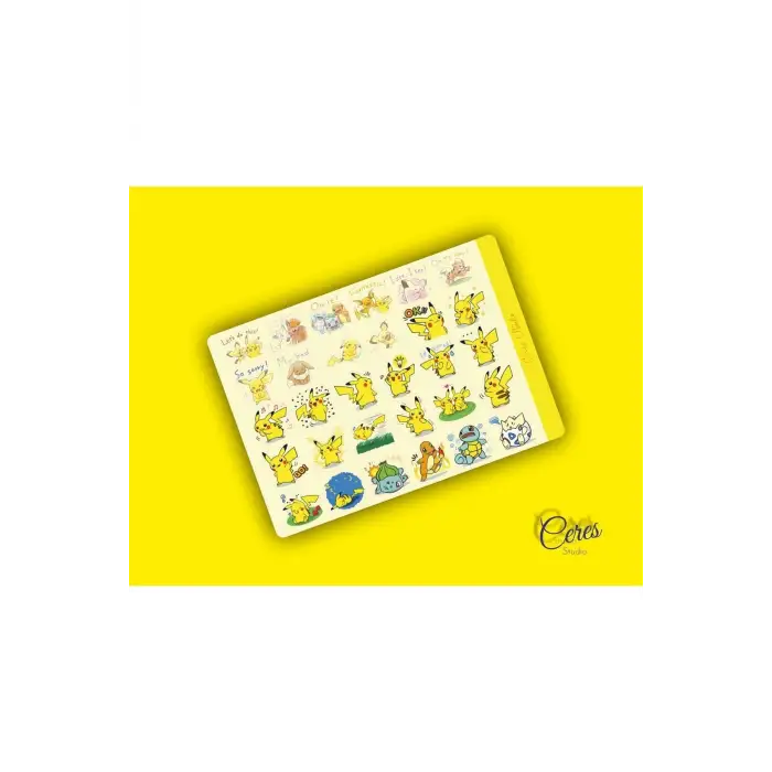 Pokemon Sticker Set - 3 Sayfa 100 Etiket