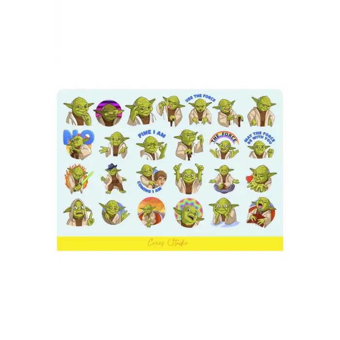 Baby Yoda Star Wars 25 Adet Etiket