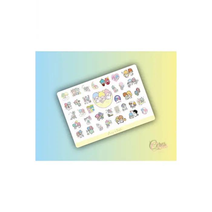 Little Twin Stars Sanrio Hello Kitty Sticker Etiket 1 Sayfa 35 Adet Etiket