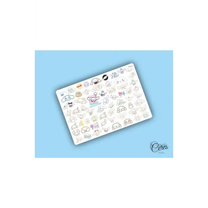 Cinnamoroll Sanrio Hello Kitty Sticker Etiket 1 Sayfa 63 Adet Etiket Bullet Journal Için Uygundur.