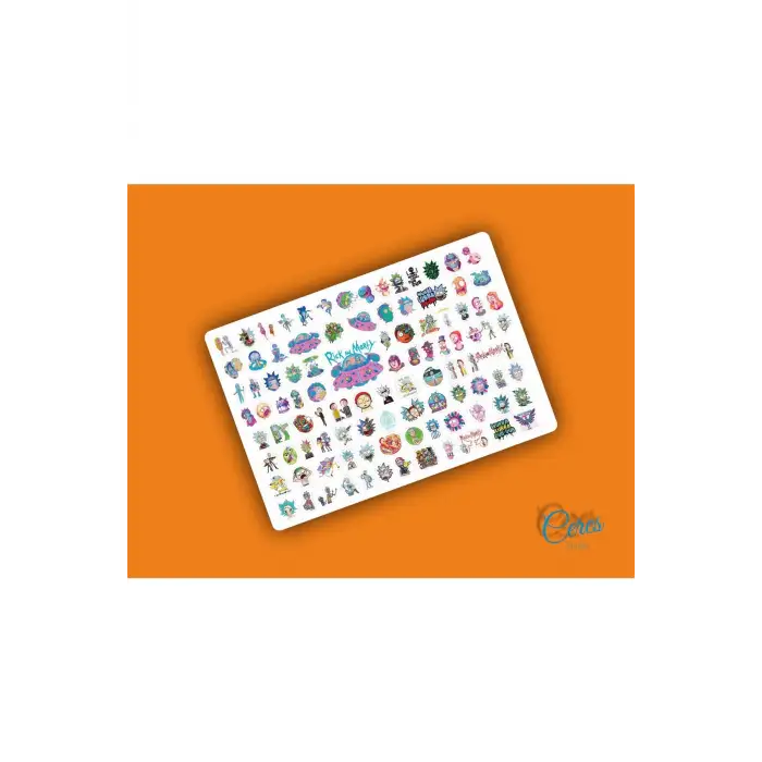 Rick And Morty Rick&morty Sticker Etiket 1 Sayfa 98 Adet Etiket