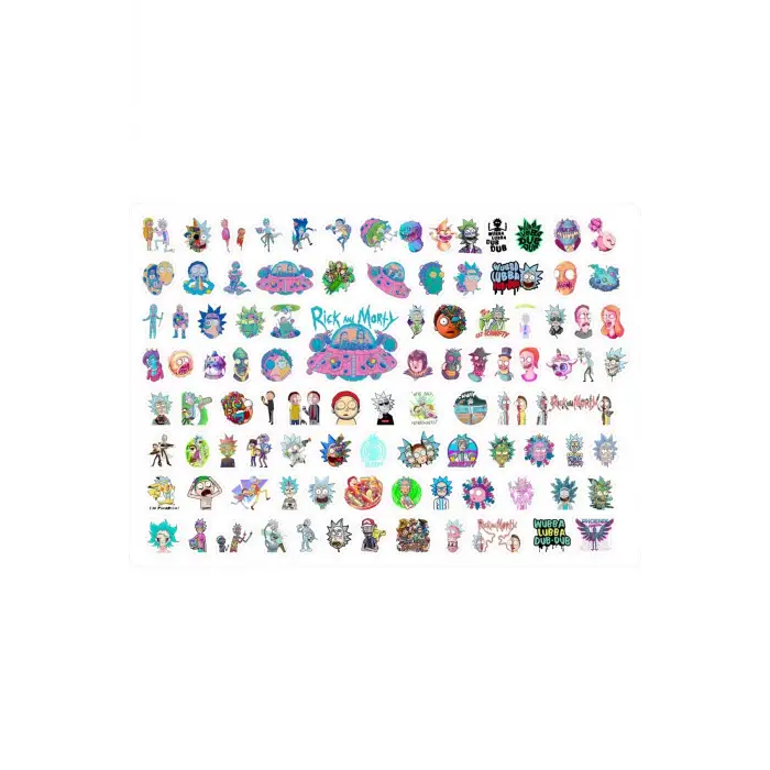 Rick And Morty Rick&morty Sticker Etiket 1 Sayfa 98 Adet Etiket