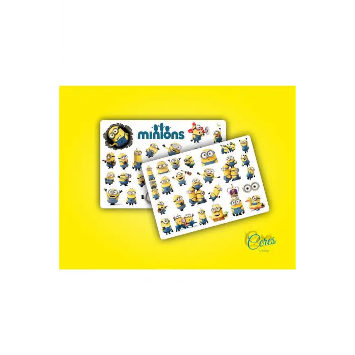 Minions Minyonlar Sticker Etiket 2 Sayfa 46 Adet Etiket