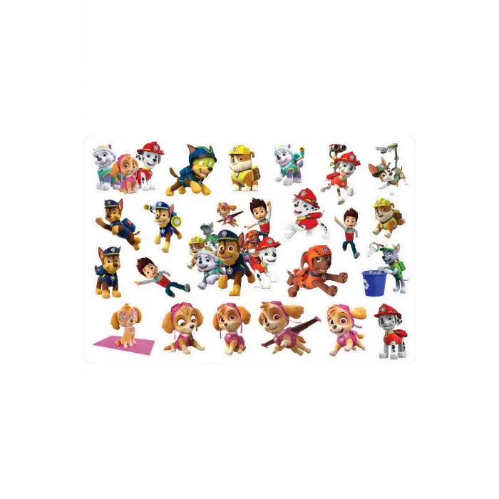 Paw Patrol Sticker Etiket 3 Sayfa (A5) 50 Adet Etiket