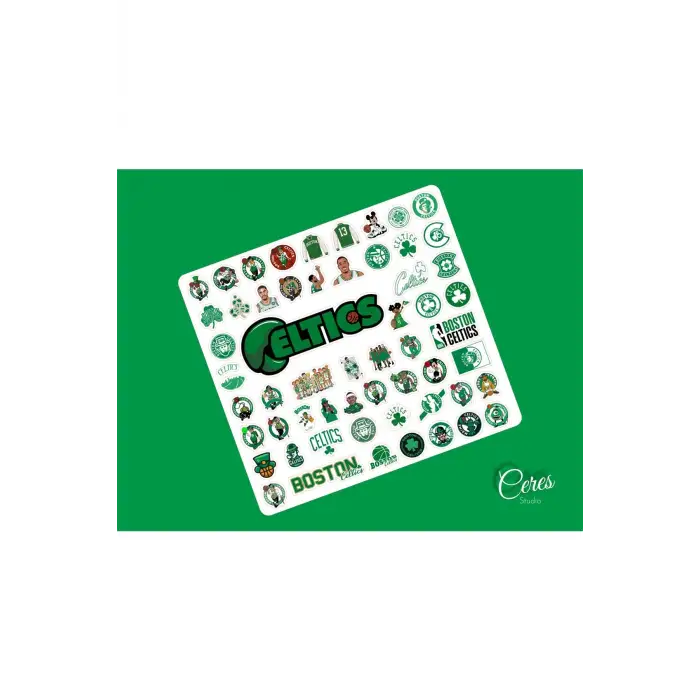 Boston Celtics Nba Sticker Etiket 1 Sayfa 58 Adet Etiket