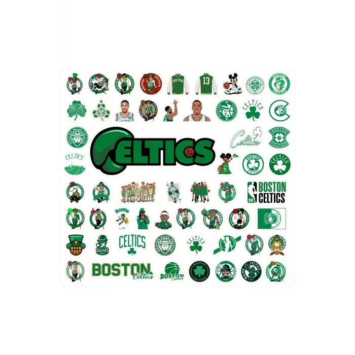 Boston Celtics Nba Sticker Etiket 1 Sayfa 58 Adet Etiket