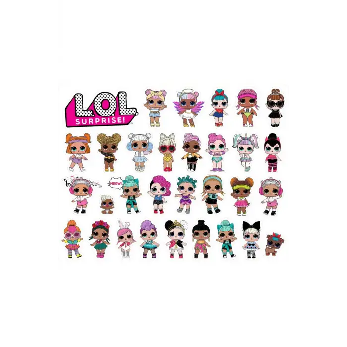 LOL TEMALI Sticker Etiket 2 Sayfa 36 Adet Etiket
