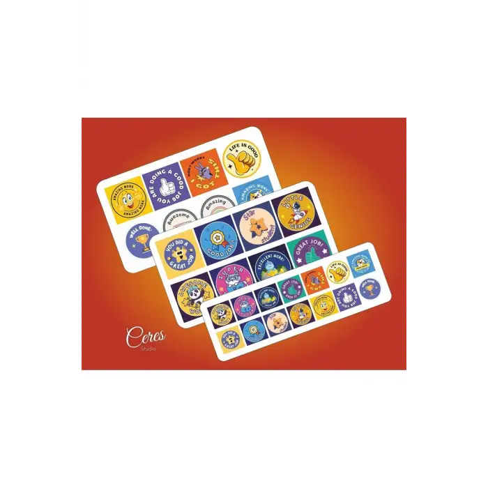 Good Job Sticker Etiket 30 Adet Etiket 2,5 - 5 cm Çapında.