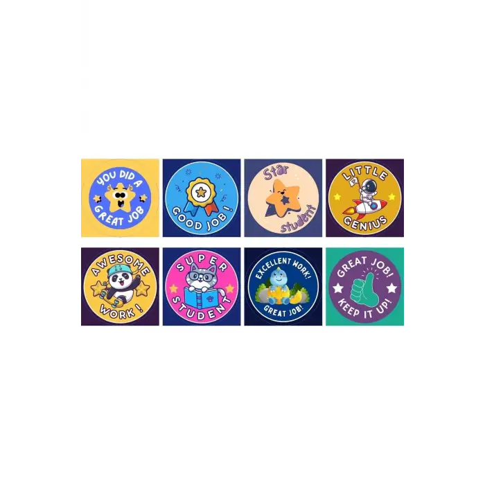 Good Job Sticker Etiket 30 Adet Etiket 2,5 - 5 cm Çapında.