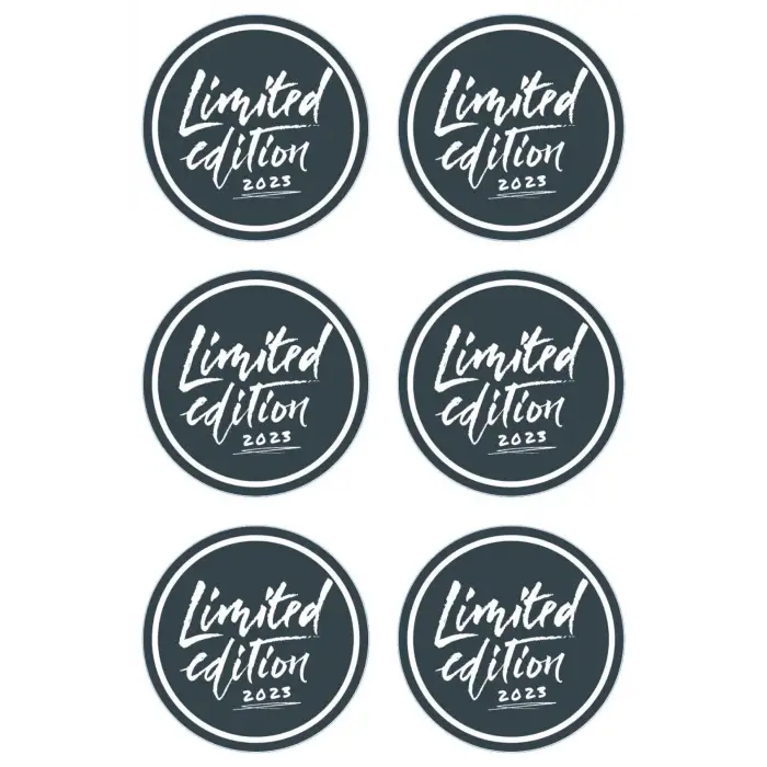 Limited Edition Sticker Etiket 24 Adet Etiket 4,5 cm Çapında.