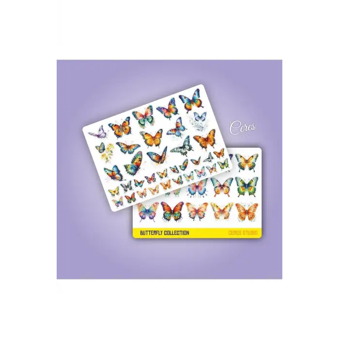 Kelebek Sticker Set 2 Syf 50 Etiket Planlayıcı Bullet Journal Telefon için Uygundur.