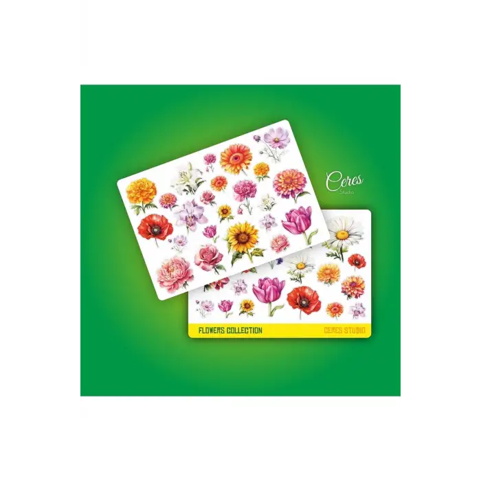 Çiçekler Sticker Set 2 Syf 42 Etiket Planlayıcı Bullet Journal Telefon için Uygundur.