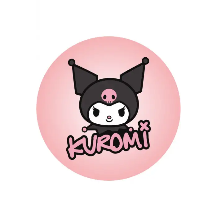 Kuromi Etiket 4 Çeşit Toplam 48 Adet 4cm - Kişiselleştirilebilir - Organizasyon için uygundur.