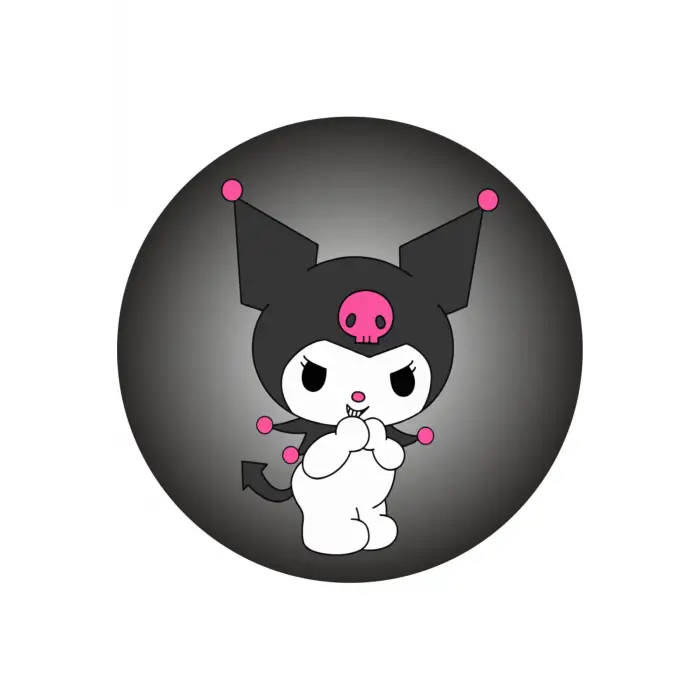 Kuromi Etiket 4 Çeşit Toplam 48 Adet 4cm - Kişiselleştirilebilir - Organizasyon için uygundur.