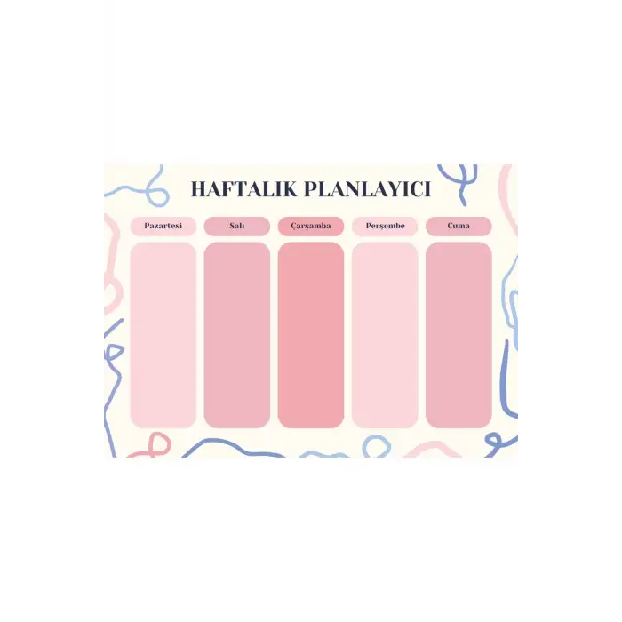 Haftalık Planlayıcı Not Defteri