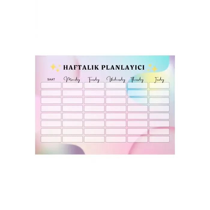 Haftalık Planlayıcı Not Defteri